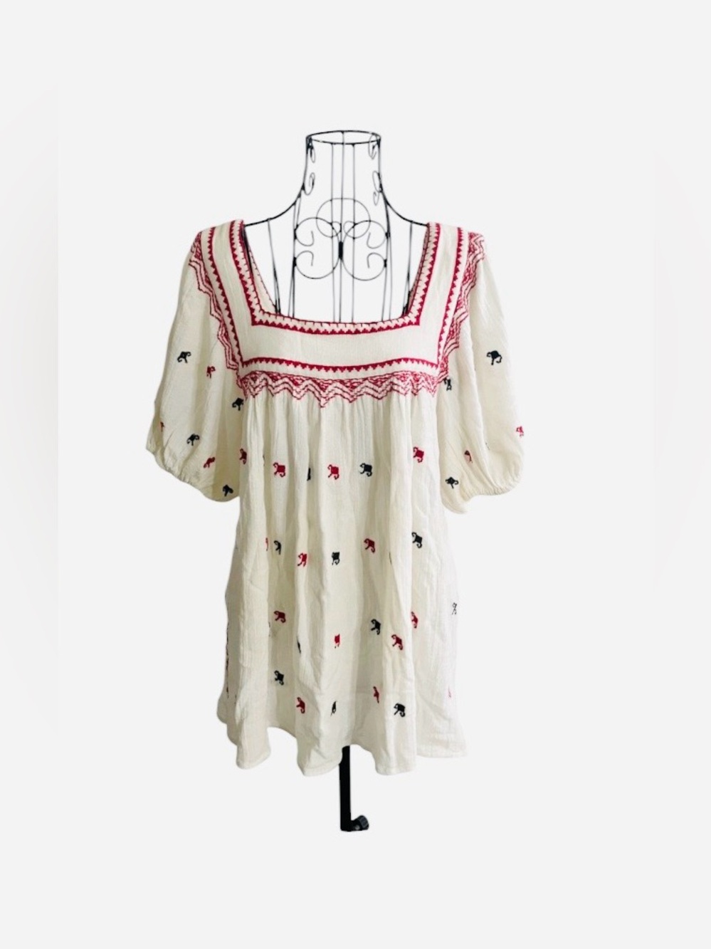 5. MES DEMOISELLES boho floral peasant blouse